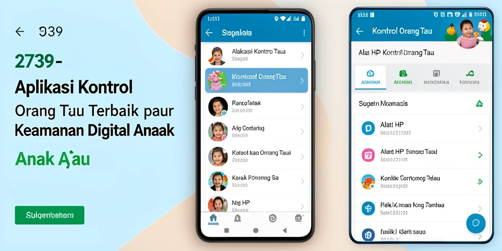 Antarmuka aplikasi Kontrol Orang Tua yang intuitif dan mudah digunakan.