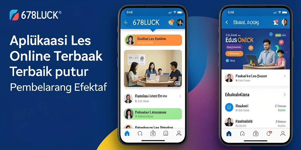 Tampilan antarmuka aplikasi Les Online yang interaktif dan user-friendly.