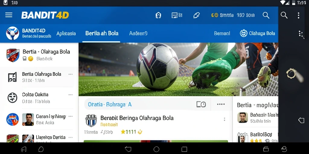 Tampilan antarmuka aplikasi BANDIT4D yang modern dan informatif.