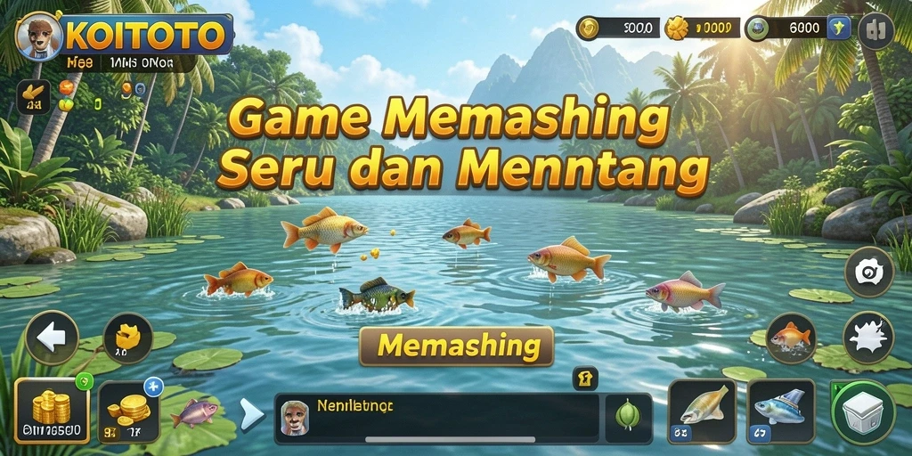 Screenshot KOITOTO menampilkan antarmuka memancing yang menarik dan interaktif.