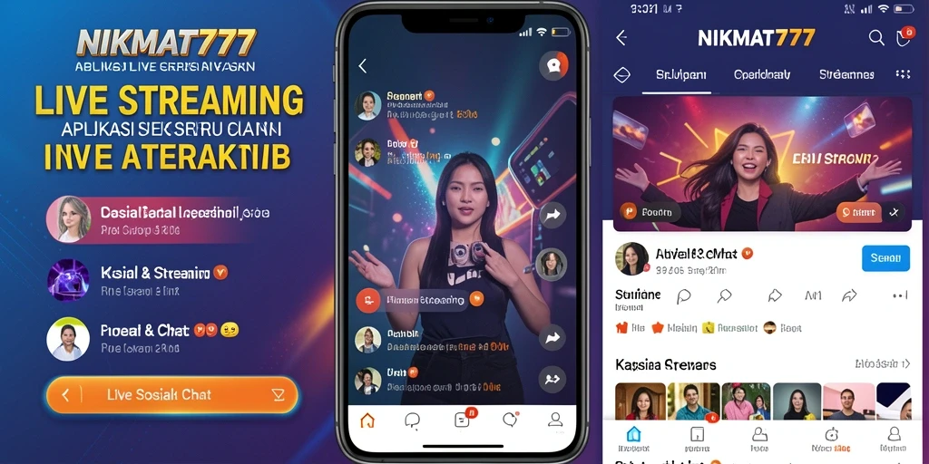 Antarmuka NIKMAT777 yang menarik dan fungsional saat live streaming.