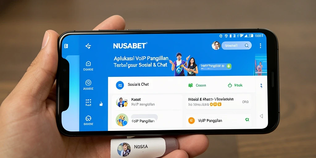 Antarmuka pengguna NUSABET yang modern dan intuitif untuk VoIP Panggilan.