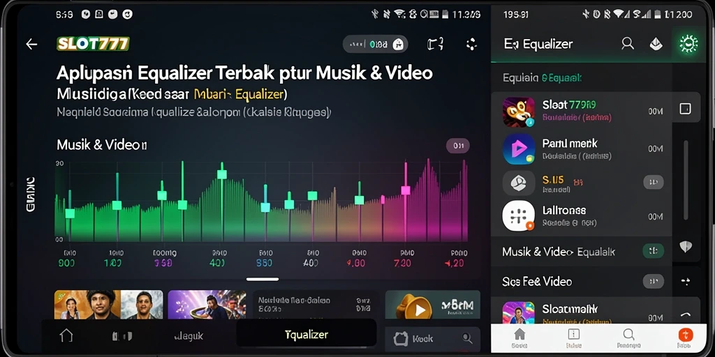 Tampilan antarmuka SLOT777 dengan fitur Equalizer yang intuitif.